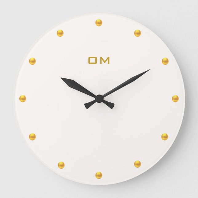 Elegant Gold & Ivory Large Clock (Front)