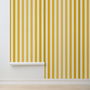 Elegant Gold Ivory Striped Wallpaper