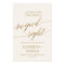 Elegant Gold Ivory Swiped Right Wedding Welcome