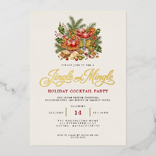 Elegant Gold Jingle and Mingle Christmas Party
