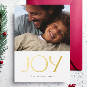 Elegant GOLD JOY Christmas Photo