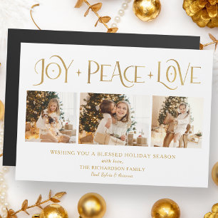 Elegant Gold Joy Peace Love Script 3-Photo