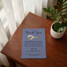 Elegant Gold Key Luxury Slate Blue Real Estate