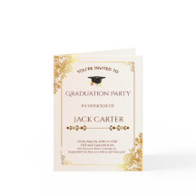 Elegant Gold Lace and Floral Graduation Party