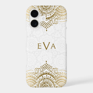 Elegant Gold Lace On Custom White Background