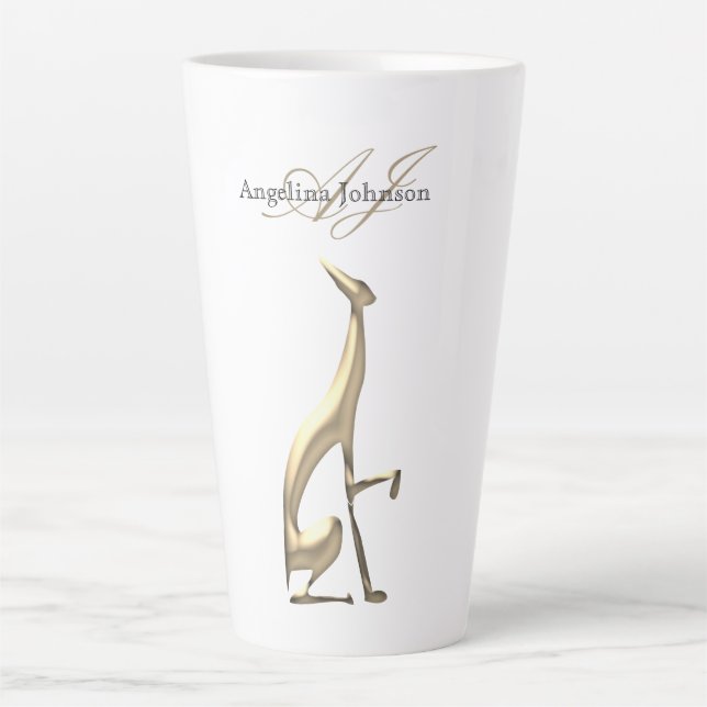 Elegant Gold Latte Mug (Front)