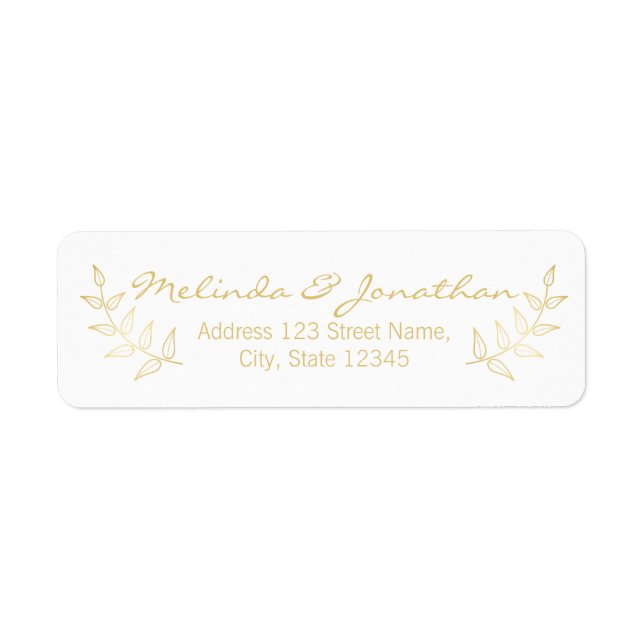 Elegant Gold Laurels Wedding (Front)