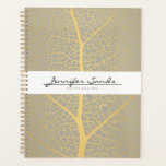 Elegant Gold Leaf Tree Pattern Appointment Book Planner<br><div class="desc">An elegant styling for your name or business name is centred on top of a faux gold leaf pattern on this nature-inspired appointment book. The earthy colour palette is calming, and the touch of faux gold gives a luxurious aesthetic. All type is fully customisable and can be modified for different...</div>