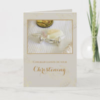 Elegant Gold Leaves Baptism/Christening Photo