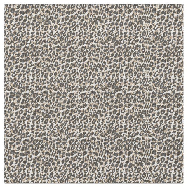 Elegant gold leopard animal print pattern fabric (Close Up)