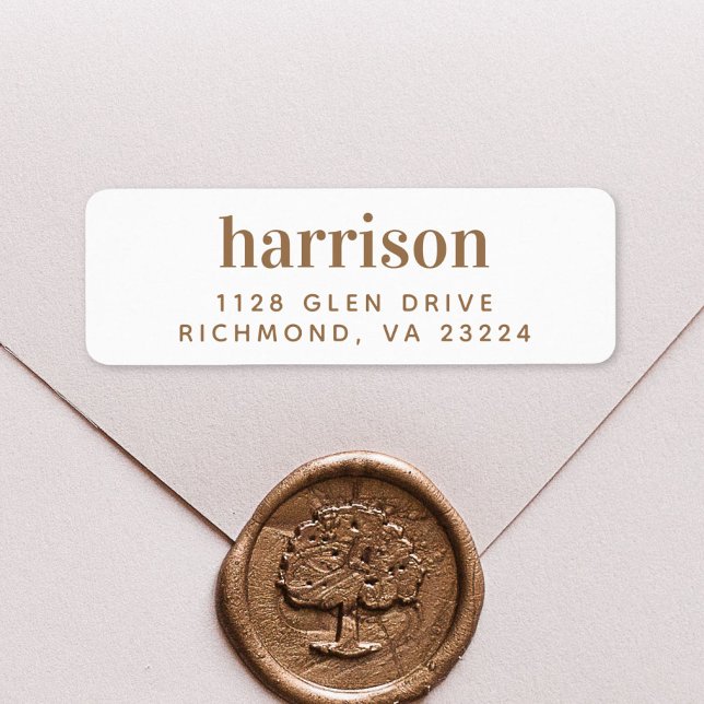 Elegant Gold Lettering Return Address (Creator Uploaded)