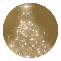 Elegant Gold Lighted Christmas Tree
