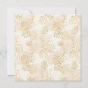 Elegant Gold Line Art Tropical Botanical