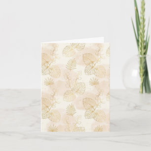 Elegant Gold Line Art Tropical Botanical Invitation