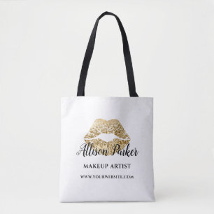 Elegant Gold Lips Elegant Makeup Artist Tote Bag