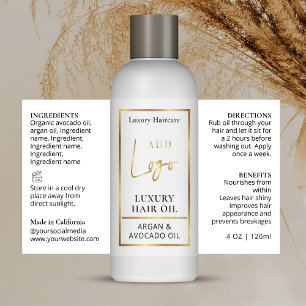 Elegant Gold Logo 4 OZ Cosmetic Bottle Label