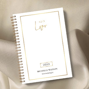 Elegant Gold Logo Corporate Custom Business 2025 Planner