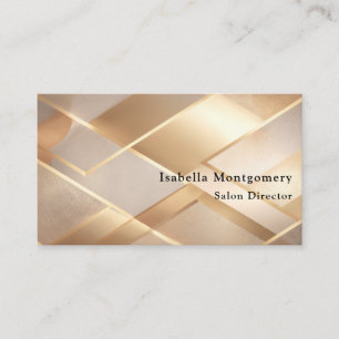 Elegant Gold Logo Magnetic Name Badge  名刺 Business Card
