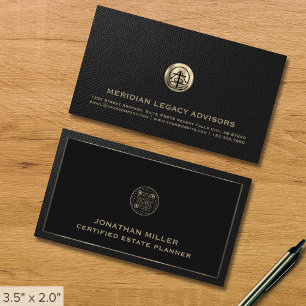 Elegant Gold Logo Professional QR Code Business Card