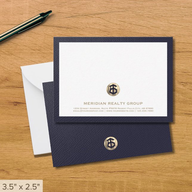 Elegant Gold Logo Real Estate Note Card (Creator Uploaded)