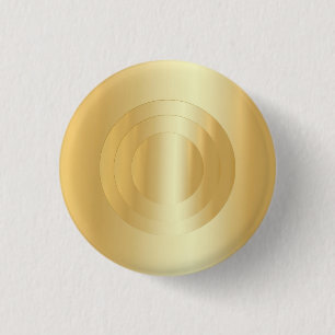 Elegant Gold Look Custom Trendy Blank Template 3 Cm Round Badge