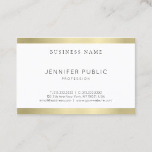 Elegant Gold Look Design Clean Plain Professional Business Card