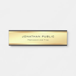 Elegant Gold Look Glamour Modern Professional Door Sign