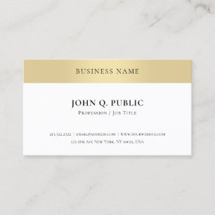 Elegant Gold Look Minimalist Template Modern Chic Business Card