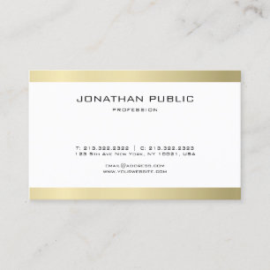 Elegant Gold Look Modern Simple Plain Trendy Luxe Business Card