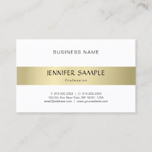 Elegant Gold Look Simple Modern Plain Professional Business Card