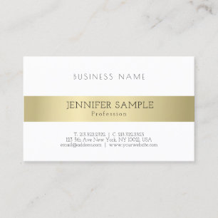 Elegant Gold Look Simple Professional Plain Modern Business Card