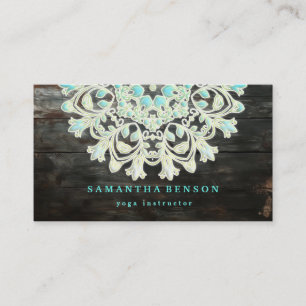 Elegant Gold Lotus Logo Yoga Meditation Wellness Business Card