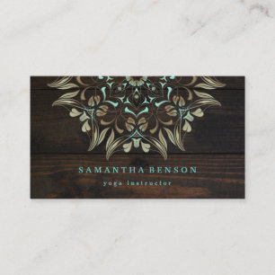 Elegant Gold Lotus Logo Yoga Meditation Wellness Business Card