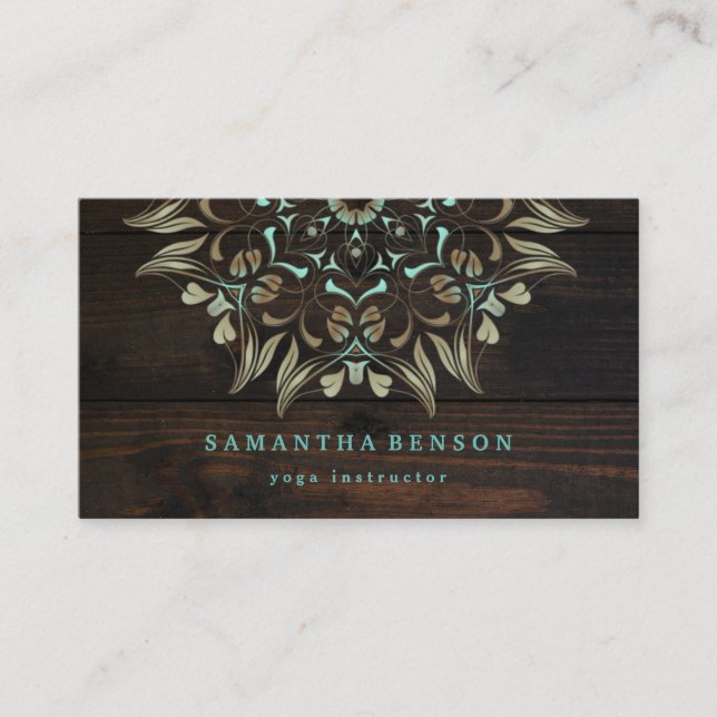 Elegant Gold Lotus Logo Yoga Meditation Wellness Business Card (Front)