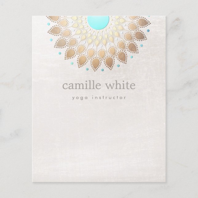 Elegant Gold Lotus Natural Health and Beauty Spa Flyer (Front)