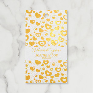 Elegant Gold Love Heart Gift Tags