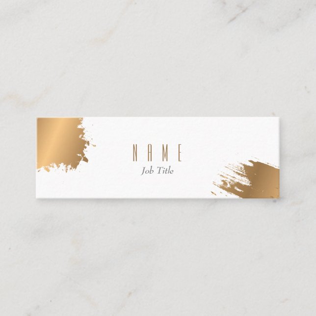 Elegant Gold Luxury Company Mini Business Card (Front)