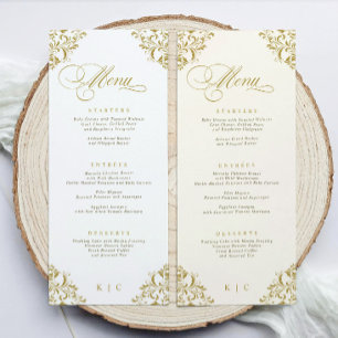 Elegant Gold Luxury Wedding Menu