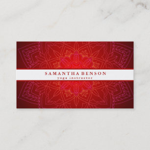 Elegant Gold Mandala Lotus Flower Logo Yoga Business Card