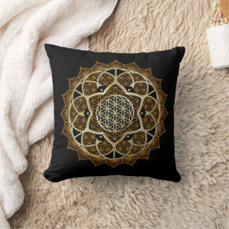 Elegant Gold Mandala Meditation Cushion