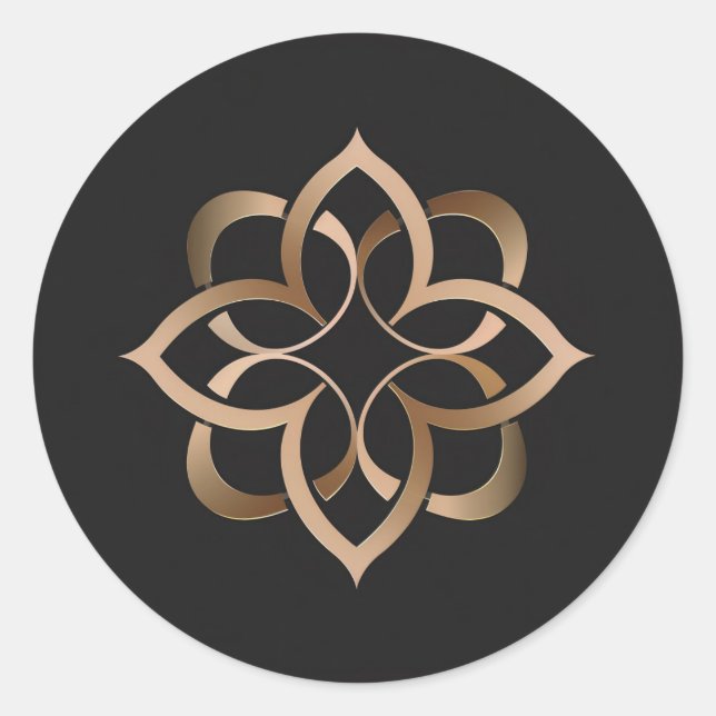 Elegant Gold Mandala Sticker (Front)