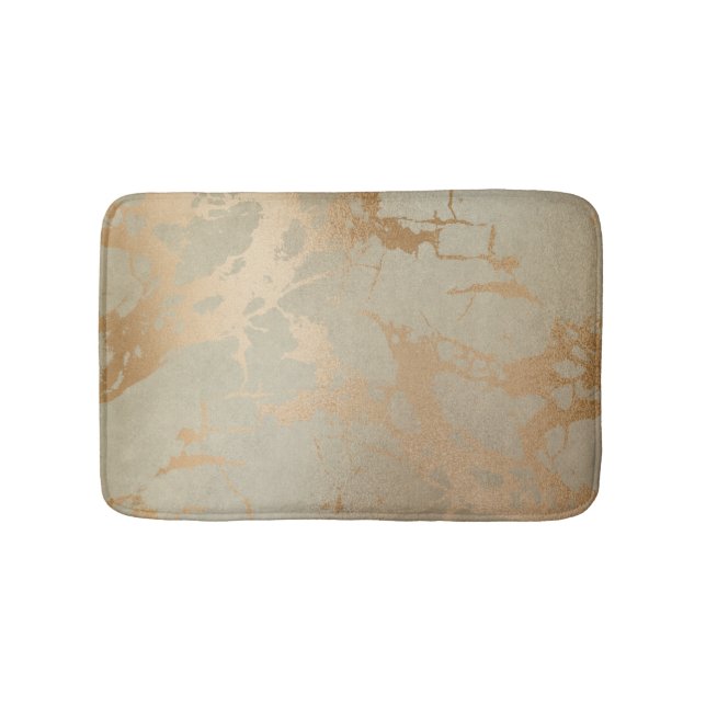 Elegant Gold Marble Bath Mat (Front)