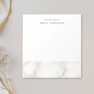 Elegant Gold Marble Monogram From the Desk of Notepad