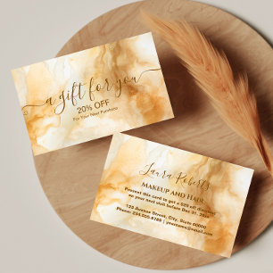 Elegant Gold Marble Professional Discount Card