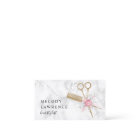 Elegant gold marble scissors & comb hairstylist