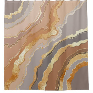 Elegant Gold Marble: Stylised Background. Shower Curtain