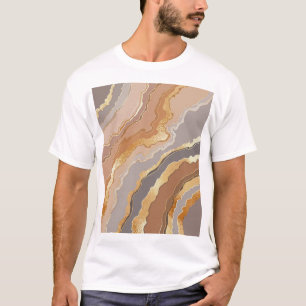 Elegant Gold Marble: Stylised Background. T-Shirt