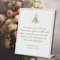 Elegant Gold Marian Prayer Altar Catholic Wedding