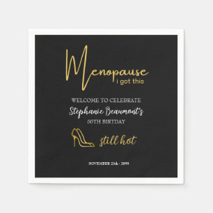 Elegant Gold Menopause I Got This 50th Birthday Napkin