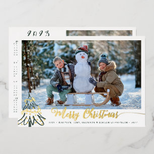 Elegant Gold Merry Christmas Photo 2023 Calendar